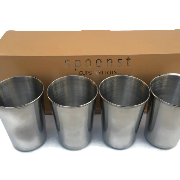Spoonst Cups for Tots Stainless Steel Tumblers for Toddlers and Kids